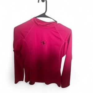 Pink Long Sleeve Swim Top